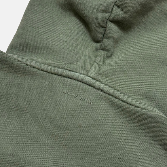 NWT Anine Bing Alto Green Oversized Logo Hoodie Women's sz Small Sweatshirt - Picture 8 of 8